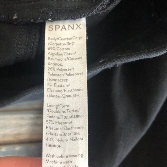 Spanx Pull On Jean-ish Ankle Leggings Jeans Women Size Medium Black - Picture 9 of 11